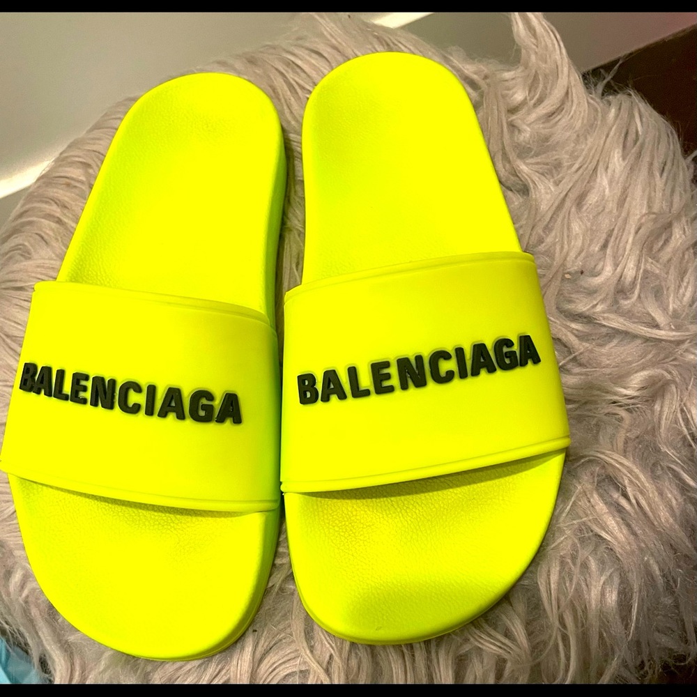 AUTHENTIC Balenciaga Slides-Neon Yellow